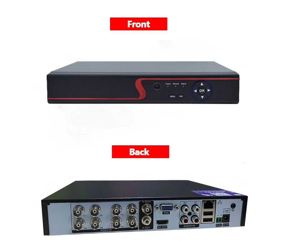 4 K DVR 4CH/8CH HDTVI/HDCVI/AHD/CVBS сигнал HDMI выход со скоростью до 4 K 5MP/4MP/1080 P выход H.265