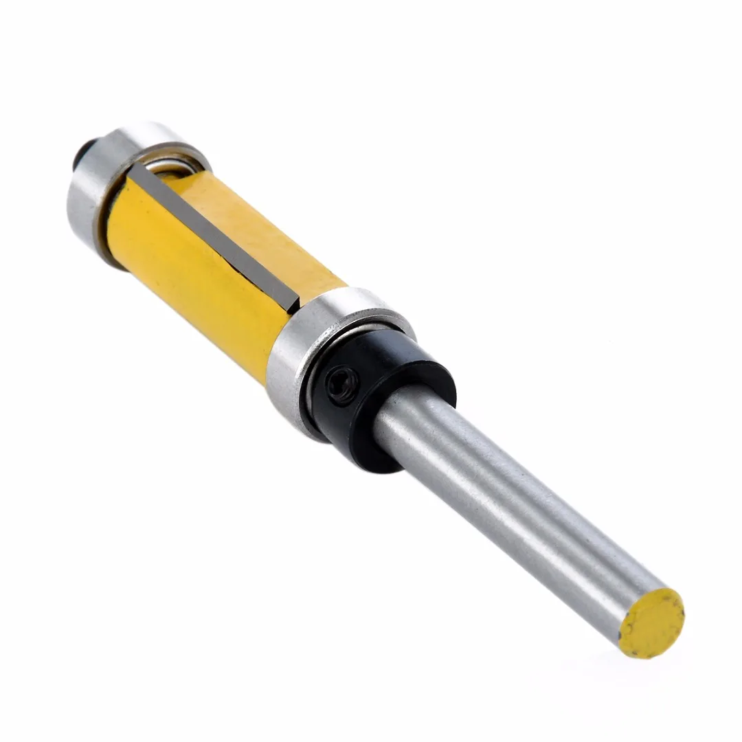 1pc Flush Trim Pattern Router Bit 1/4'' Shank Panel Top & Bottom Bearing Woodworking Cutterin