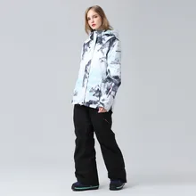 Upgrade Snowboarding Suit Winter Snow Jacket Women Ski Suit Waterproof Colorful Clothes Keep Warm Snowboard Sets Skiing Equip saenshing super warm skiing jacket snowboard pant waterproof ski suit female snowboarding suits women outdoor winter snow sets