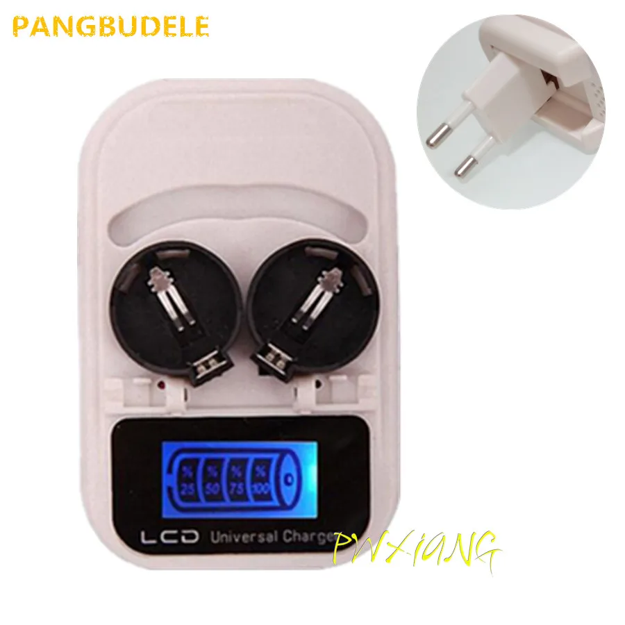 NEW 3.6 V Battery Charger Button, USB interface with LCD / EE. EU plug