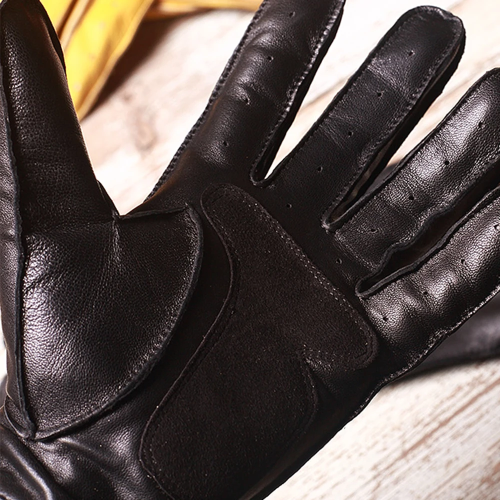 Мотоциклетные Перчатки из натуральной кожи, мужские ретро перчатки ...
