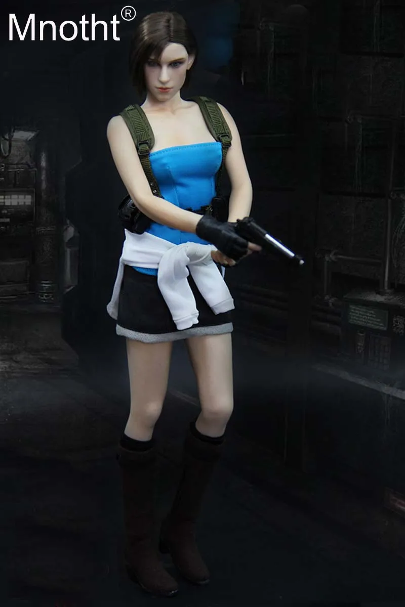 

1/6 Female Soldier Action Figure Set FS013 Resident Evil Jill Valentine Game Version& Head Sculpt Glue Body Boot Shirt Model Toy