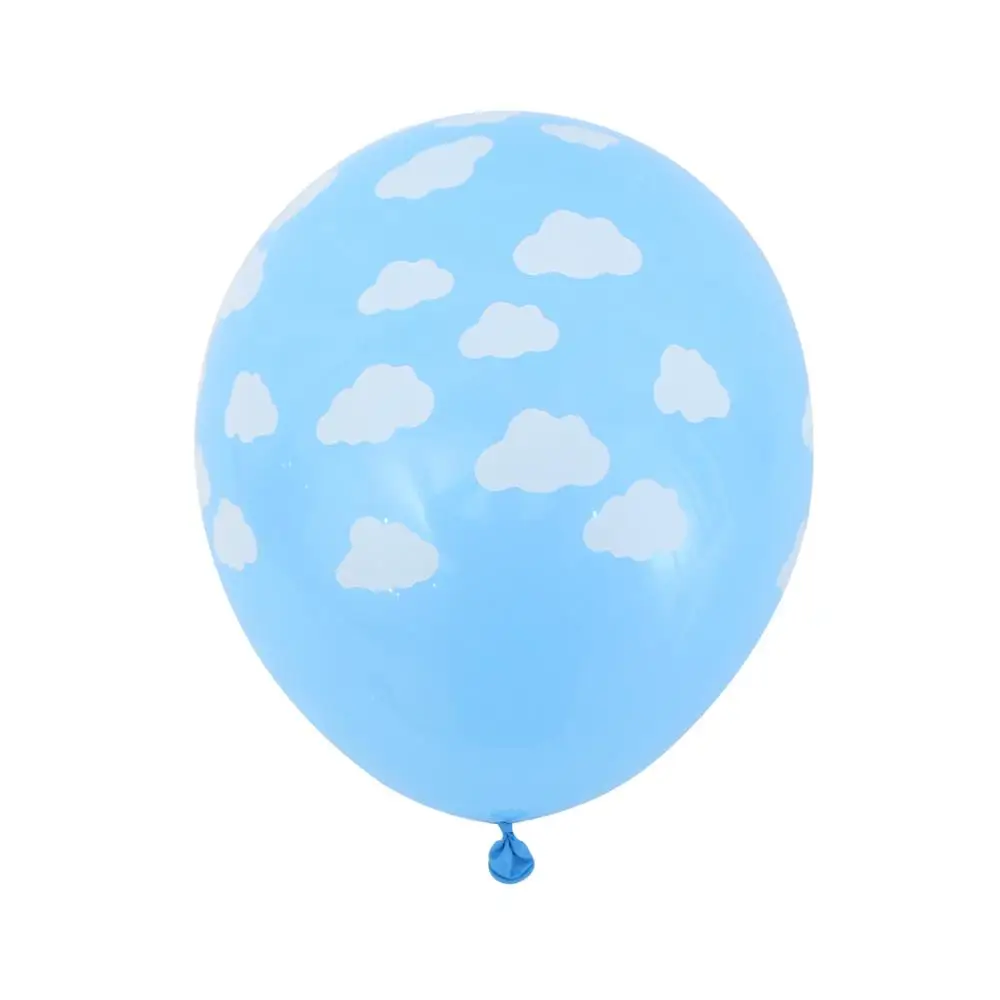 15 шт. 1" синие белые воздушные шарики с нарисованными облаками мальчик самолет игрушка 1-й День Рождения Декор Гавайская тема Дети день рождения поставки Air Globos