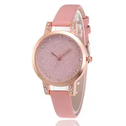 Прямая доставка Изысканный Простой стиль для женщин часы Роскошные модные хрустальные блестящие Кварцевые женские наручные часы Часы montre