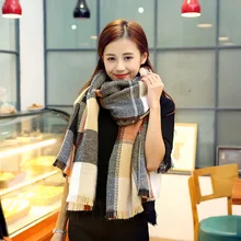 Women Men Warm2015 Blanket Large Oversized Tartan Scarf Wrap Shawl Bufandas Plaid Cozy Checked Pashmina Scarves