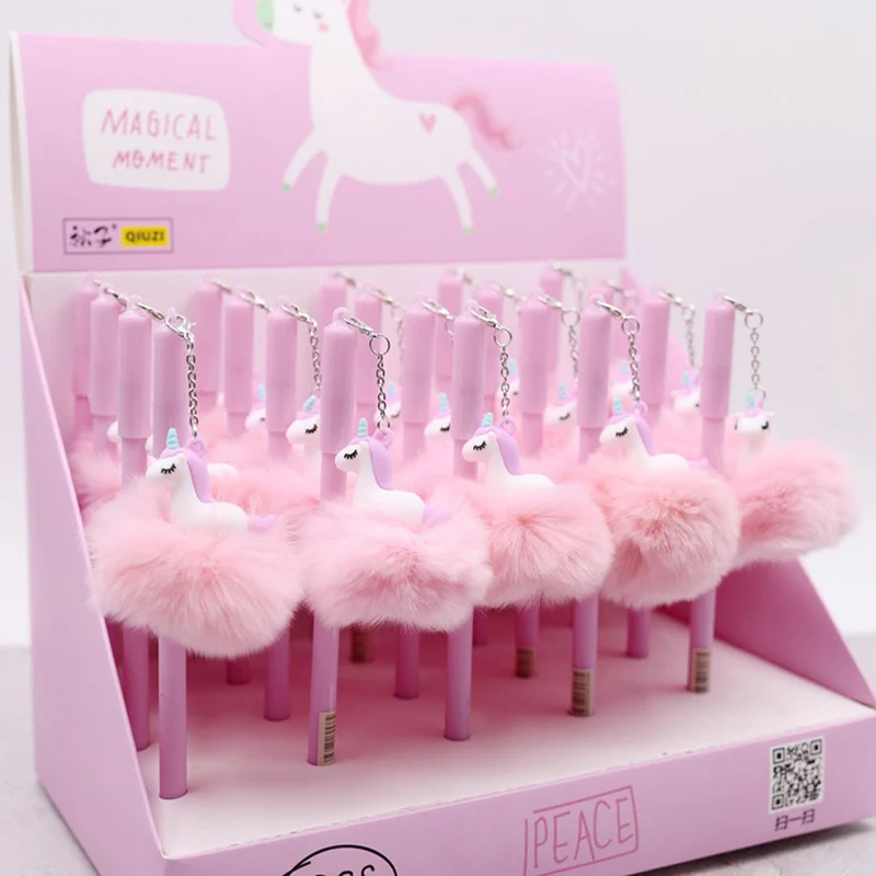 

2pcs Unicorn Party Favors Pens Kawaii Plush Pendant Pen For Kids Birthday Wedding Favors Gifts to Guests Baby Shower Decorations