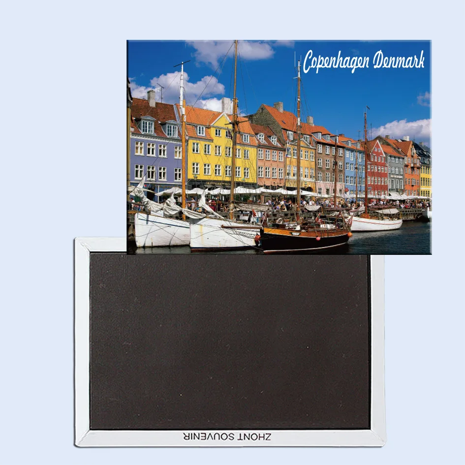 

Магнитный холодильник Nyhavn, Копенгаген, Дания, с фиксацией туристических сувениров, домашние аксессуары 24830