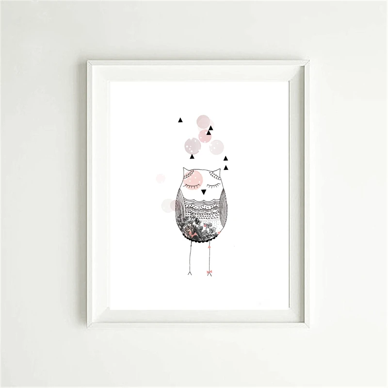 Kids-Girl-Poster-Cute-Wall-Art-Print-Girl-With-Flowers-Cartoon-Canvas-Painting-Lovely-Picture-For (2)