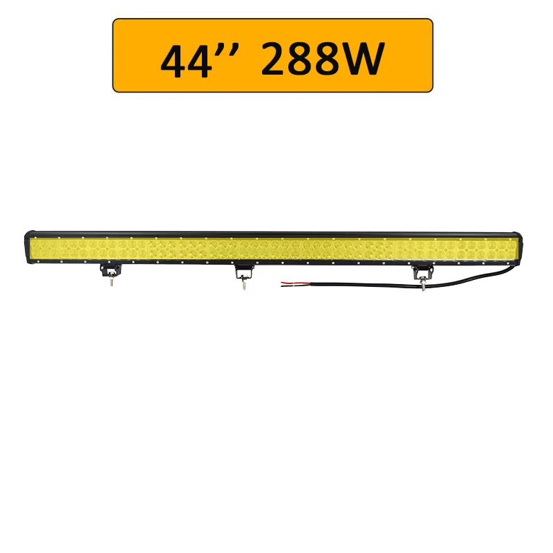 Auxtings желтый 20 дюймов 126 Вт 12 ''22'' 20 ''внедорожный светодиодный светильник 12 в 24 В точечный прожектор Янтарный противотуманный фонарь для джипа автомобиля 4WD грузовика внедорожника - Цвет: 44in 288W no wiring