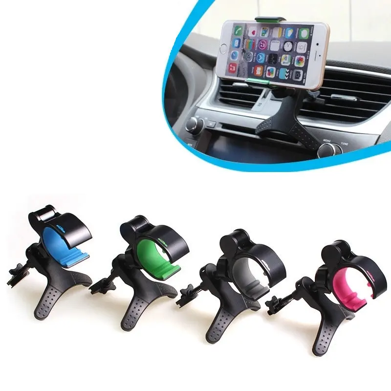 Car Enclosure Navigation Stand Fashion Mobile Phone Holder Clip green