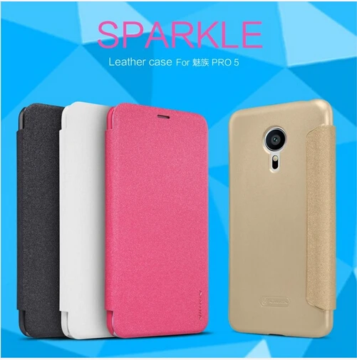 

For Meizu Pro 5 Flip Case NILLKIN Sparkle Series PU Leather Case For Meizu Pro 5 mobile phone bag for meizu pro5 case cover