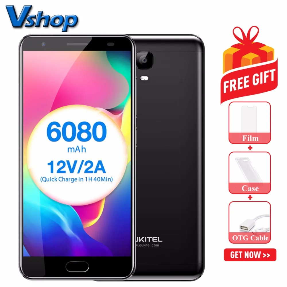 Original OUKITEL K6000 Plus 4G Mobile Phones Android 7.0 4GB RAM 64GB ROM 1080P 16.0MP Camera 5.5 inch Dual SIM Cell | Мобильные