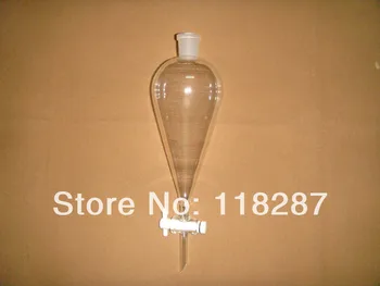

500ml,Glass Pyriform Separatory Funnel,PTFE stopcock,Drop Tube,Pear Shape,lab glassware funnel