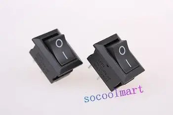 

5 Pcs 2 Pin SPST Black Button On/Off Rocker Switch AC 6A/250V 10A/125V