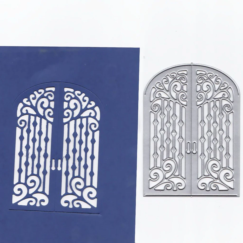 1 Pcs Door Shape Stencil, Carbon Steel Cutting Dies Template for Cards Journals Scrapbook DIY Decoration - (2.76 x 3.82 inch)