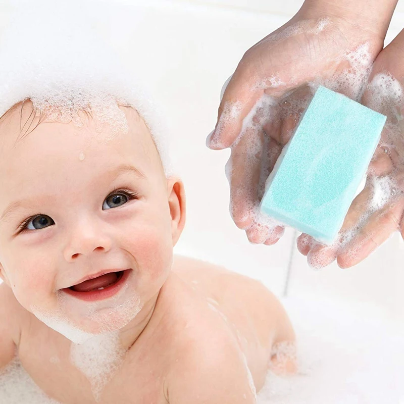 Детская губка для ванны(6 шт.) мягкая губка для мытья пены с насадкой-колыбелькой щетка для тела, волос и кожи головы мягкая детская сенсорная щетка для ванны Sp