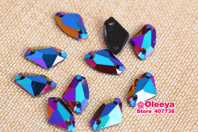 light amethyst ab resin sew on rhinestone black bottom oleeya (3)