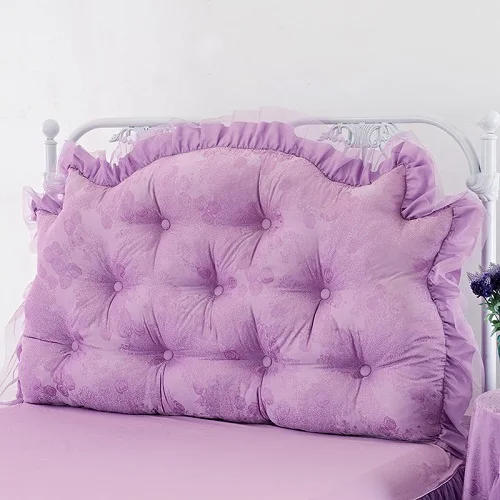 Красный, розовый, фиолетовый, принцесса, корейский стиль, кружевной комплект постельного белья, Роскошная Королева, король, простыня, пододеяльник, постельный комплект, постельное белье, parure de lit - Цвет: Purple back pillow