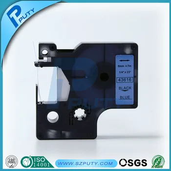 

Compatible for DYMO D1 Standard Label Tape 1/4" x 23' 6mm x 7m (Black on Blue 43616)