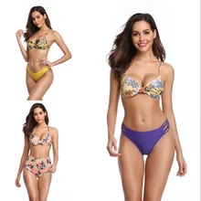 Micro Bikini Women Floral Swimwear Bandage Bikini Set with Push-up Padded Bras Triangle Body suits Micro Bikini Women Floral Swimwear Bandage Bikini Set with Push-up Padded Bras Triangle Body suits