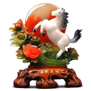 

1PCS Horse to success safety button ornaments Zodiac Feng Shui Ma decoration household accessories office accessories LU611150