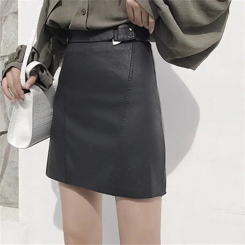 

Women's Skirts Casual Ladies Kawaii Solid Color Metal Decorative Skirt Female Korean Harajuku Cute Clothing For Women