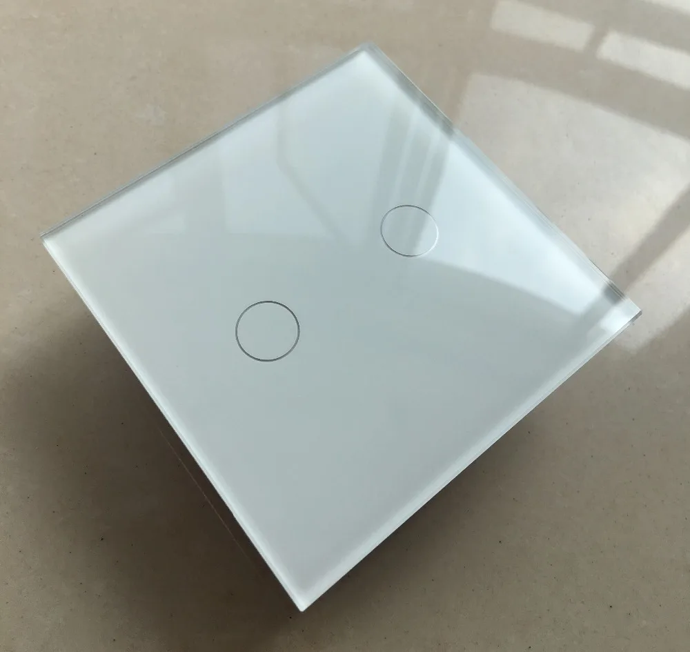 2 gang touch switch white