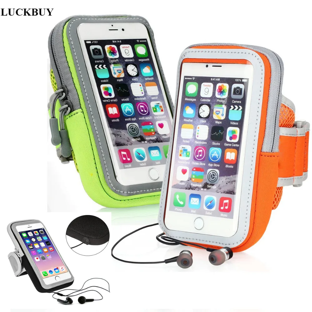 

LUCKBUY Sport Running Armband Touch Design Arm Band Bag Case for iphone7 6S 5S 7 Plus 6Plus for Samsung Sony HTC Xiaomi Huawei