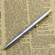 Новая высококачественная шариковая ручка BAOER 37 из нержавеющей стали с золотым и серебряным зажимом