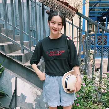 

Harajuku Summer Off Shoulder Tshirt Women Casual Korean Style T Shirt Streetwear Ulzzang T-Shirt Plus Size Women Clothing 50G025