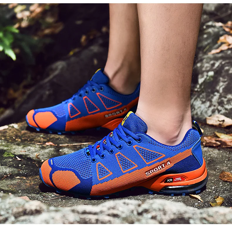 SUROM/мужские кроссовки; Летние удобные прогулочные туфли; Мужские дышащие уличные кроссовки на шнуровке; мужские спортивные кроссовки для бега