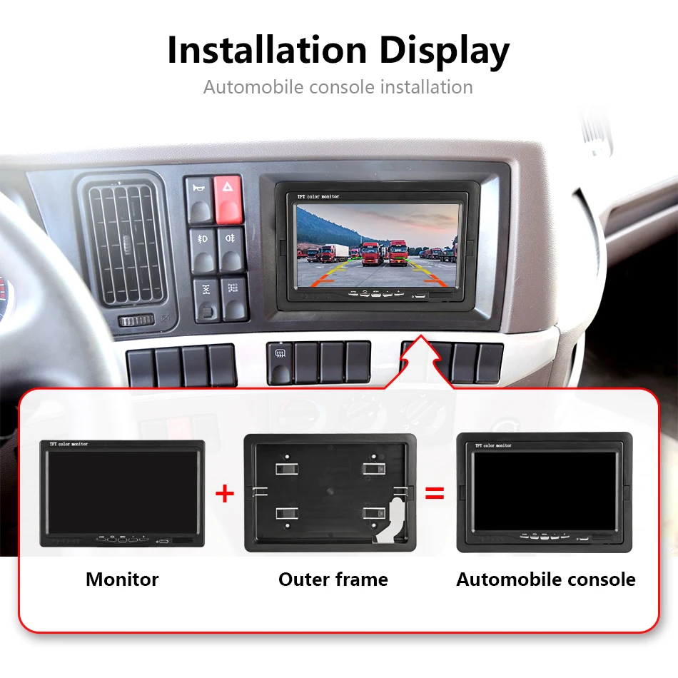 " TFT lcd Автомобильный монитор HD дисплей авиационная головка камера обратная помощь камера система парковки 18IR светодиодный камера ночного видения