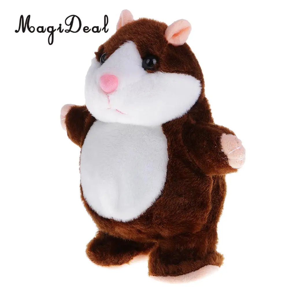 MagiDeal Cute Talking Walking Singing Hamster Mouse Pet Plush Toy Sound Mimic Recorder for Children Baby Kids Toy Gift
