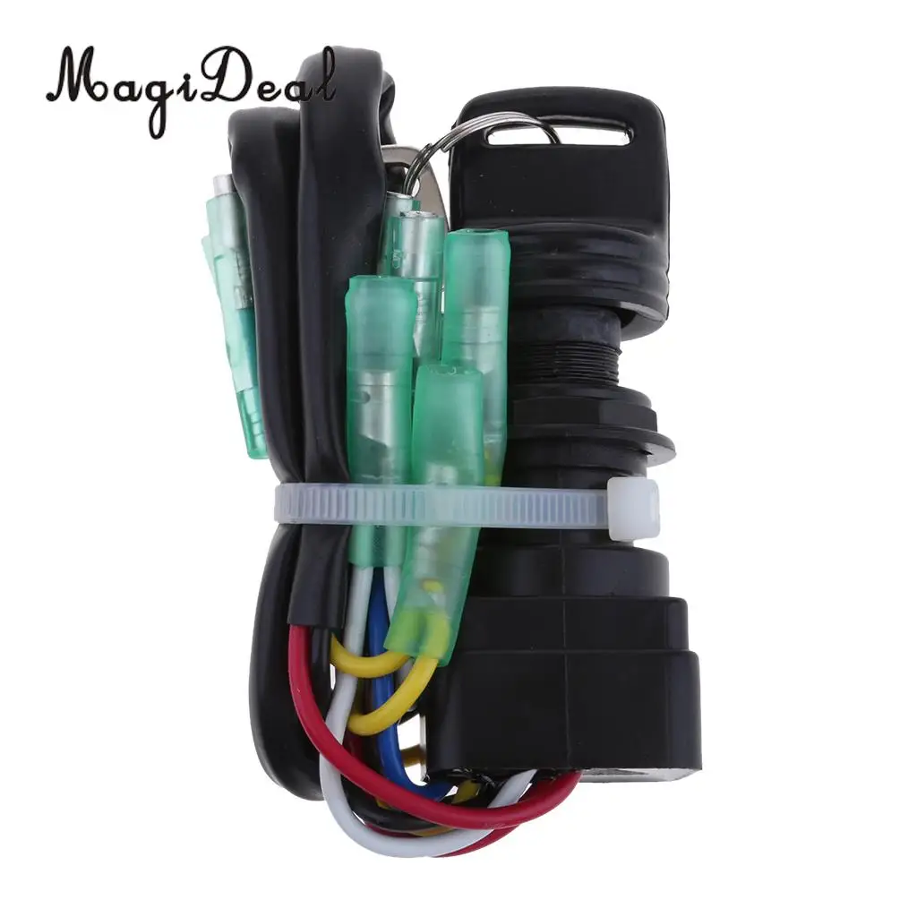 MagiDeal Plastic Durable Boat Ignition Key Switch for Yamaha 40HP 60HP Outboard Motor RV Yacht Dinghy Replacment Accesories