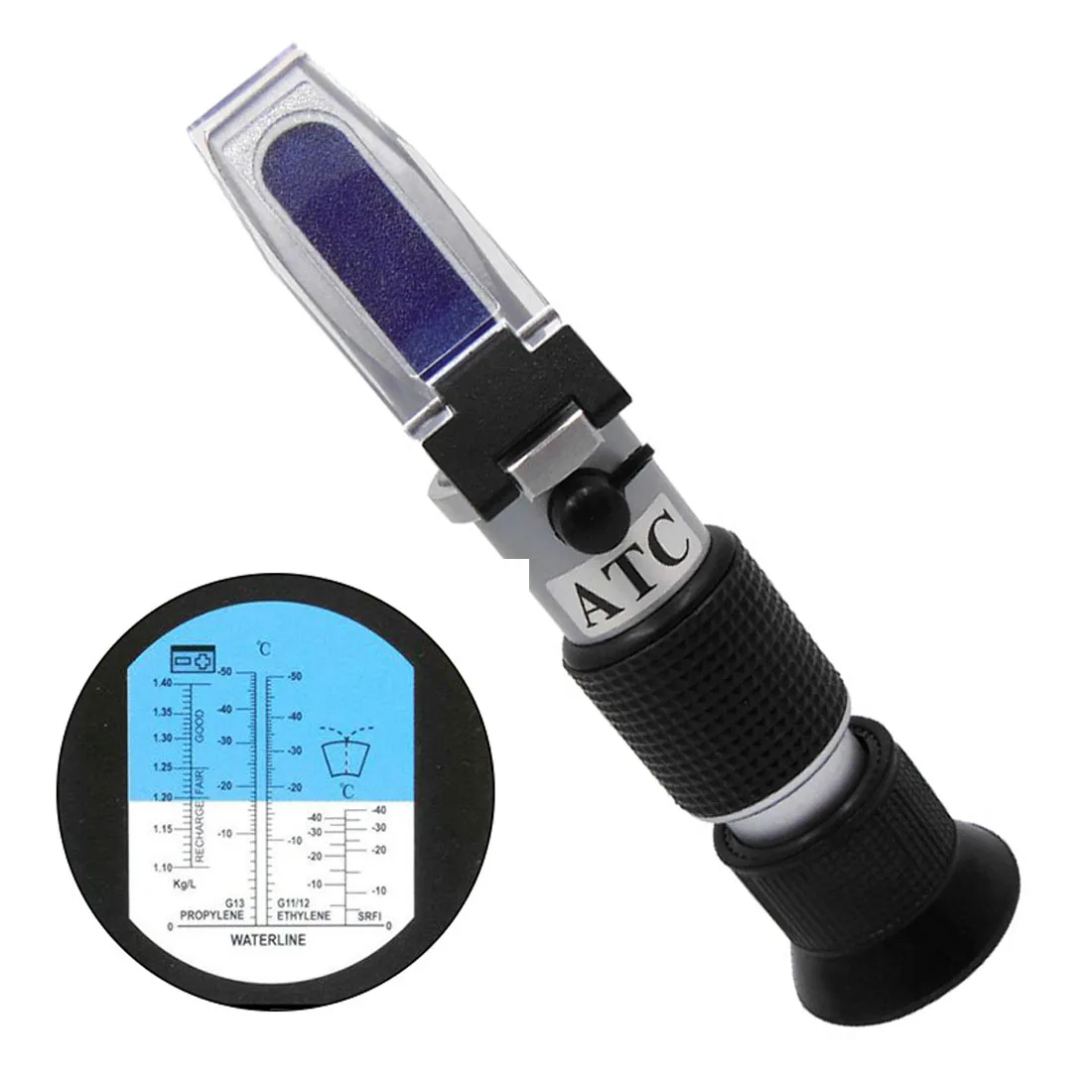 Car Battery Antifreeze Freezing Engine Fluid Glycol Point Refractometer With ATC Tester Tool 0-40% Hand Held Car Battery Antifreeze Freezing Engine Fluid Glycol Point Refractometer With ATC Tester Tool 0-40% Hand Held