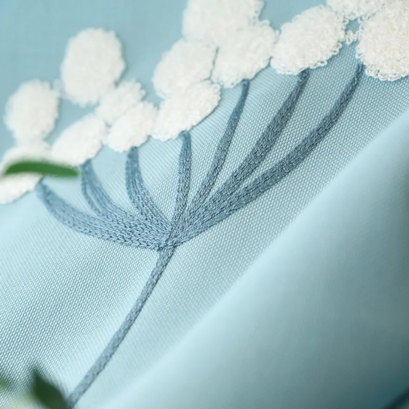 2019 Real Cortinas Dormitorio New Arrival Blue/pink Tulle Window Curtains For Living Room/ Bedroom Embroidered Dandelion Drapes | Дом и сад