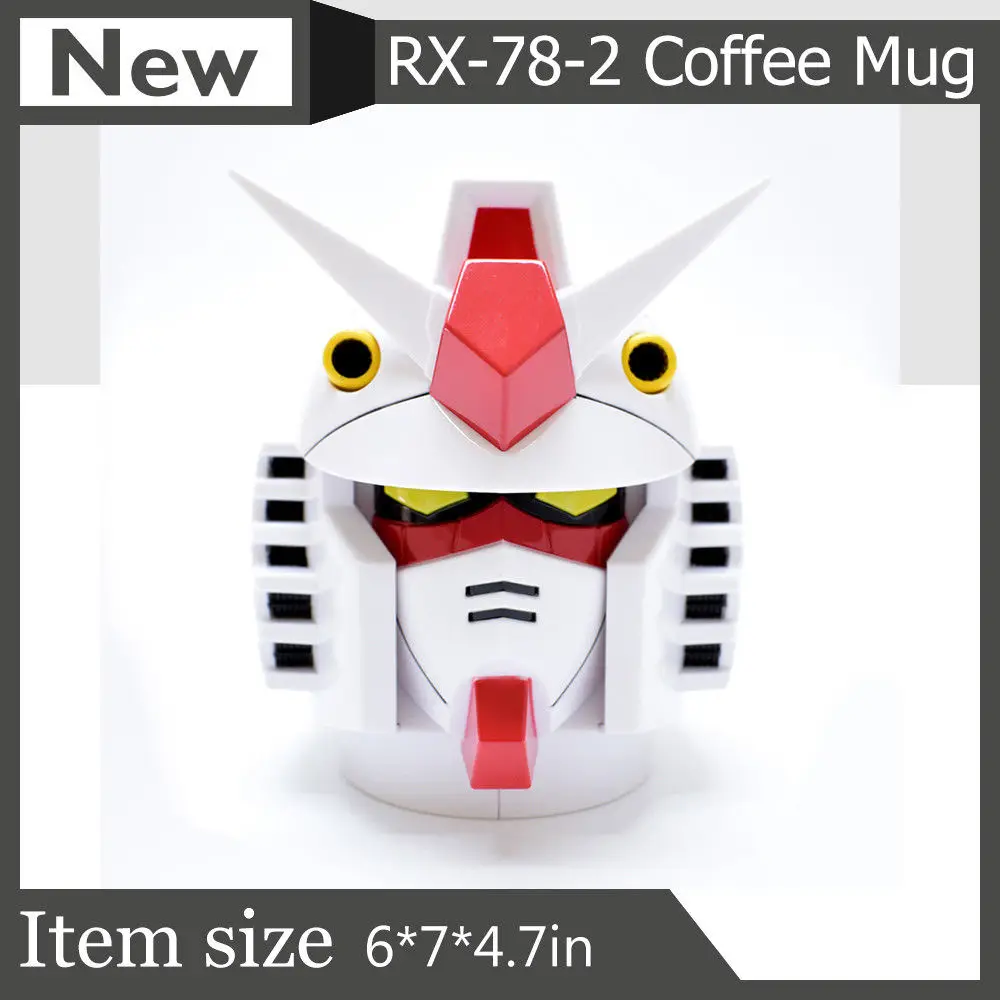 Творческий воина гундама RX-78-2 головка Пластик+ Нержавеющая сталь чашка-кружка офисная кружка Кофе кружка 350 мл
