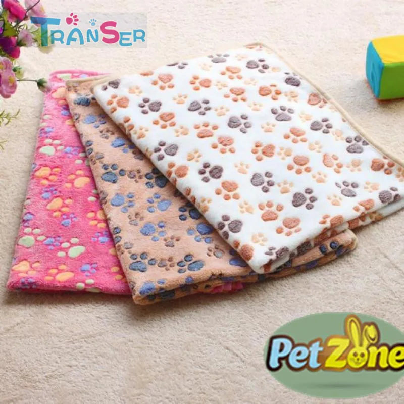 Transer 3 цвета милый цветочный теплый коврик для хомячков, одеяло для домашних животных, коврик для кошек, собак, щенков, теплая кровать, чехол с рисунком лапы 18Feb6
