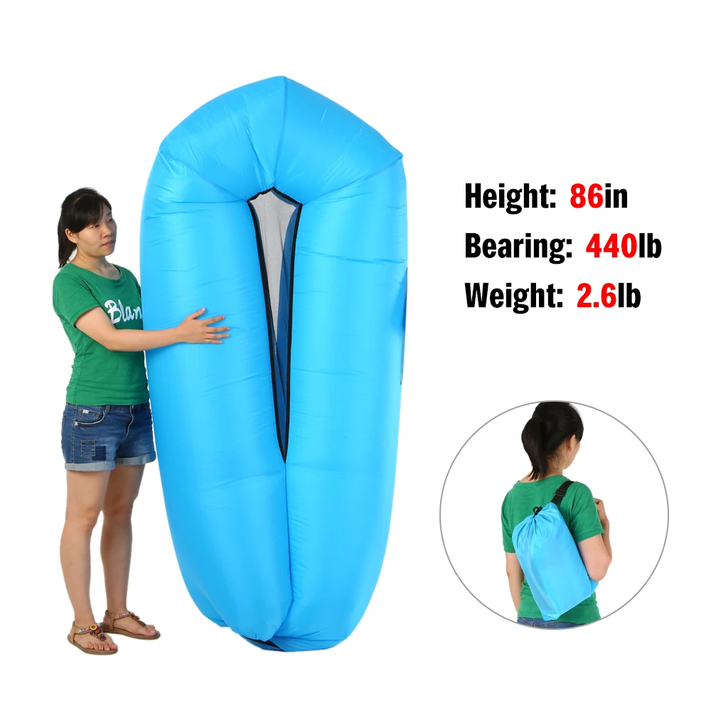

Inflatable Self-inflating Sleeping Couch Air Sofa for Backyard Lakeside Beach Camping Picnic beach mat