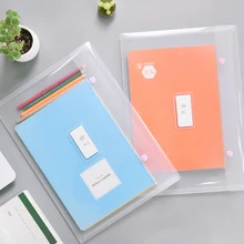 6 шт./лот конверт Пластик прозрачный пакет A4 мешок документа офис школы и офиса Бумага файл органайзер Bag