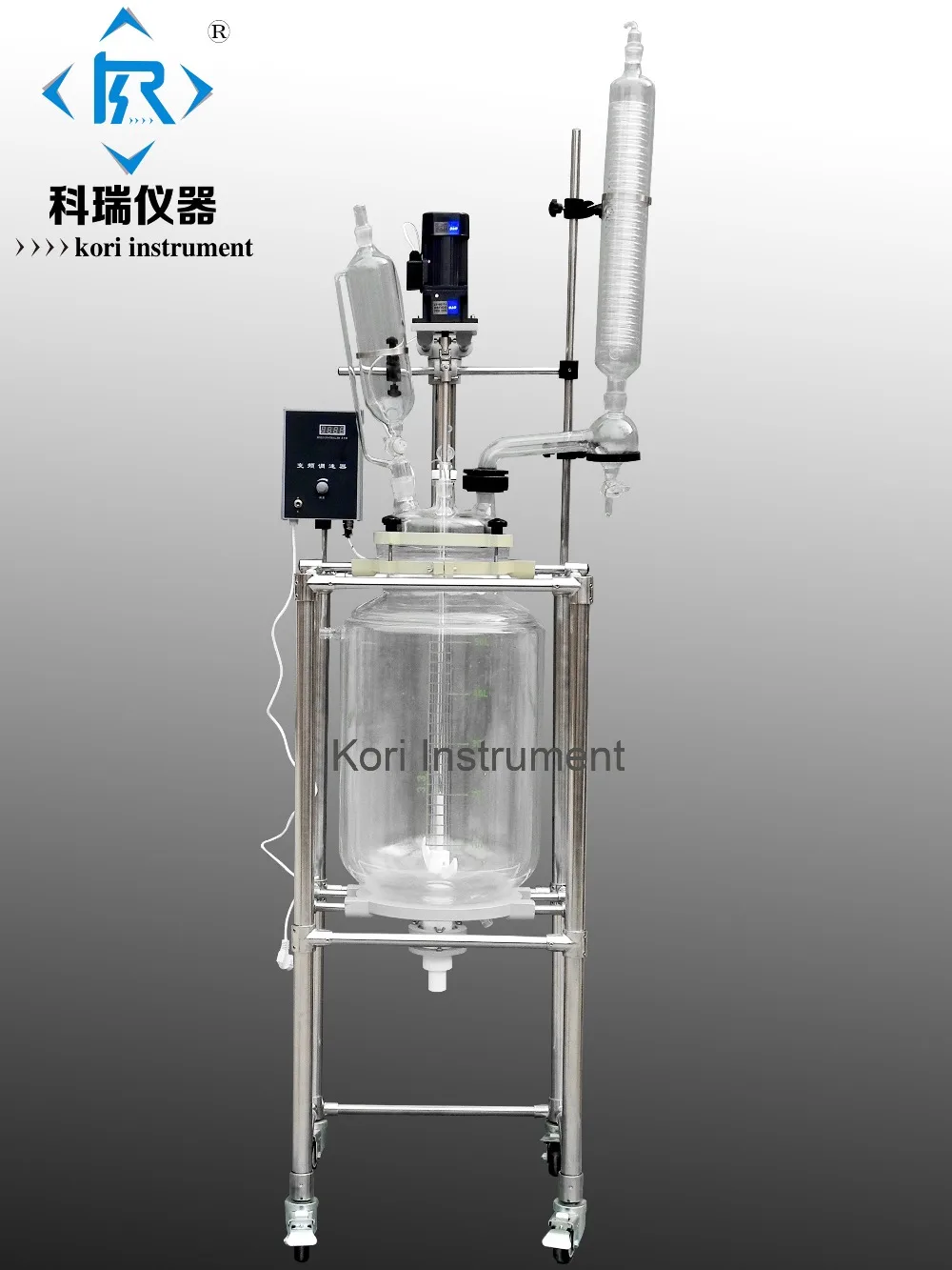 Multi purpose 50L Jacketed Chemical Reactor/ Glass Reaction Kettle with Voltage 220V50Hz with