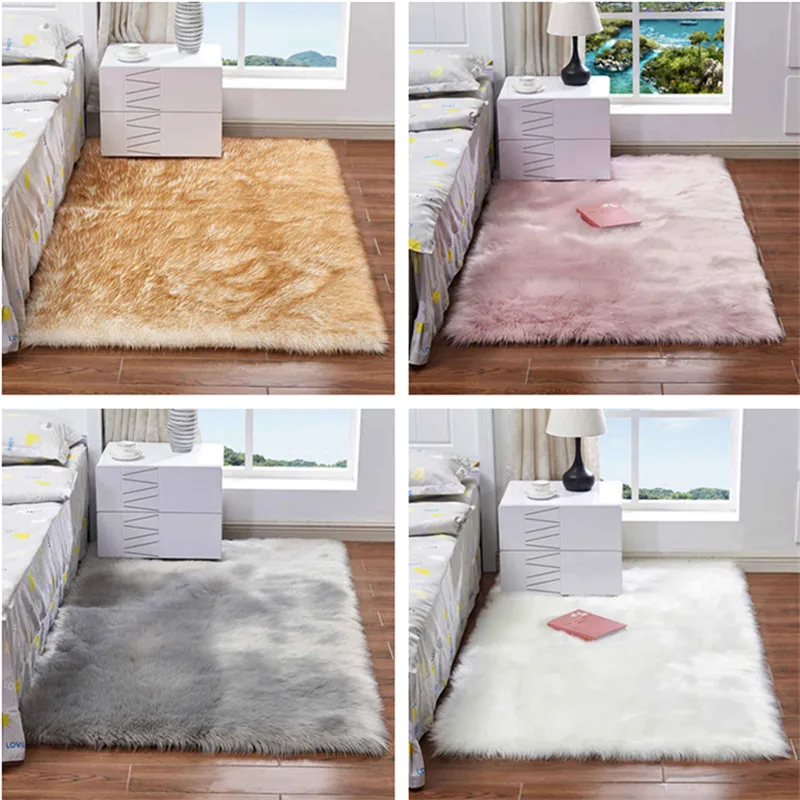 

super soft imitation wool rug 15 colors carpet mat floor cushion