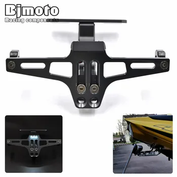 

Bjmoto Universal CNC Motorcycle Adjustable License Number Plate Frame Holder BracketMount For BMW S1000RR S1000R R1200RT R1200GS