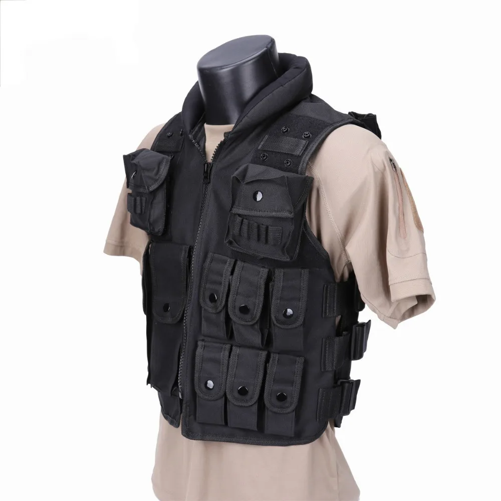 

Police SWAT Tactical Vest Military Tactical Vest Army Hunting Molle Airsoft Vest Outdoor Body Armor Swat Combat Painball Black