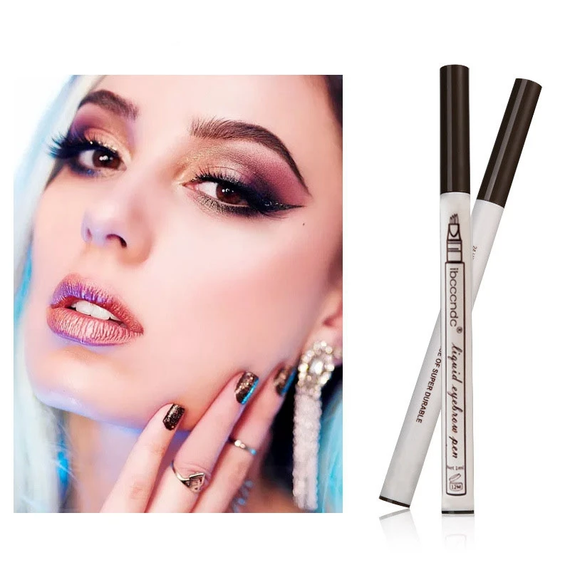 Водонепроницаемый вилка Совет бровей Тату Pen тонкой эскиз Liquid Eye Brow Pencil прочный