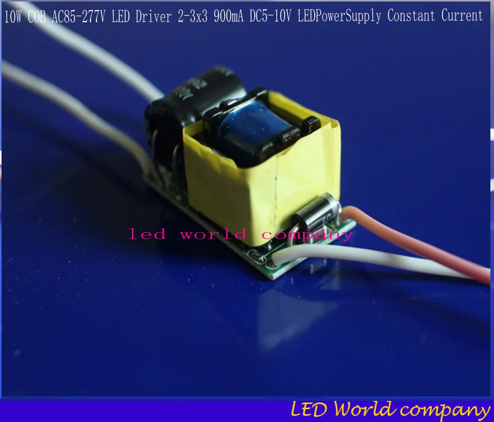 Бесплатная доставка 3 шт. изоляция 10 Вт COB AC85 277V светодиодный драйвер 2 3x3 900mA DC5 10V