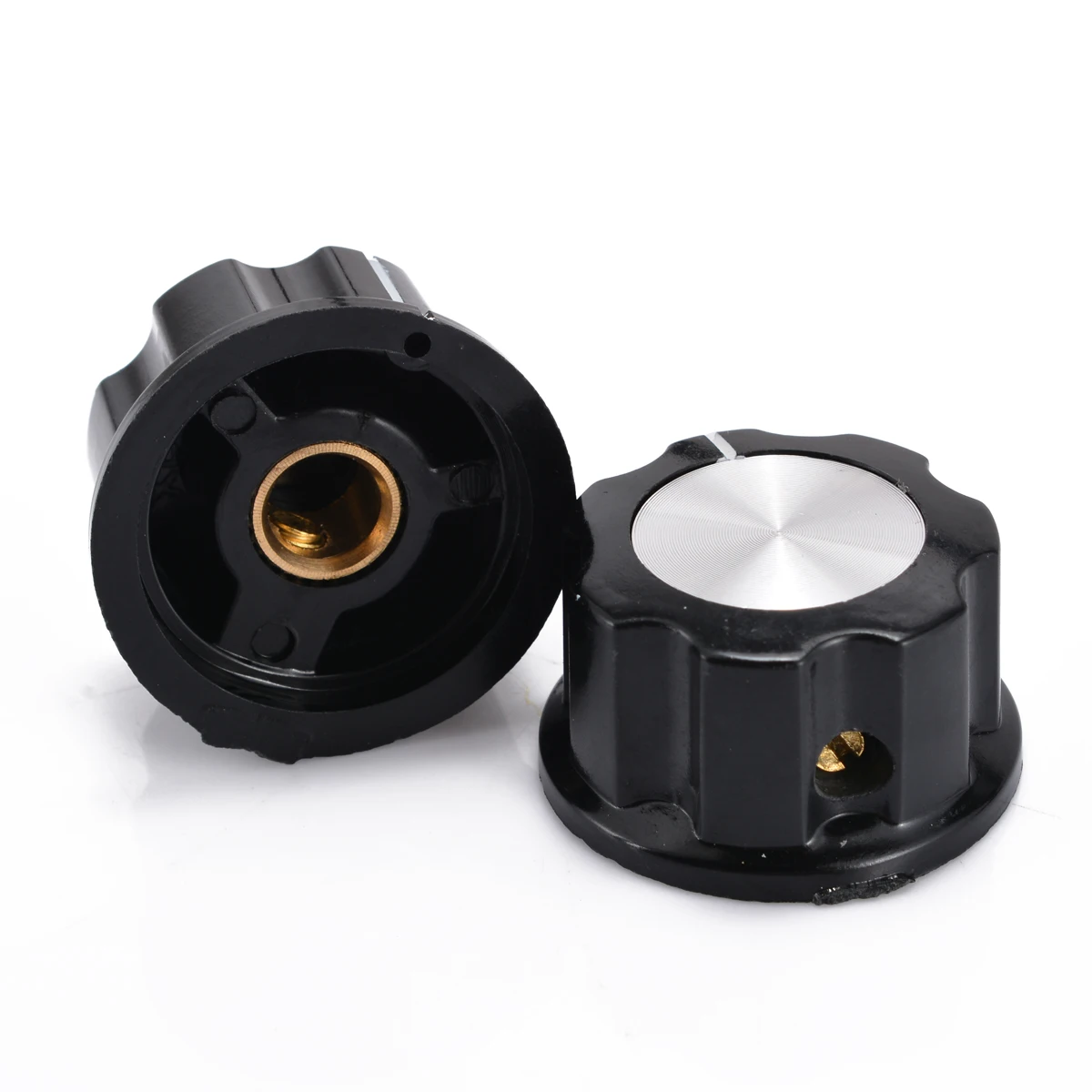 10Pcs/Lot Electronic Instrument Rotary Knob Top Rotary Control Turning Knob for Hole 6mm Dia. Shaft Potentiometer Knob Cap
