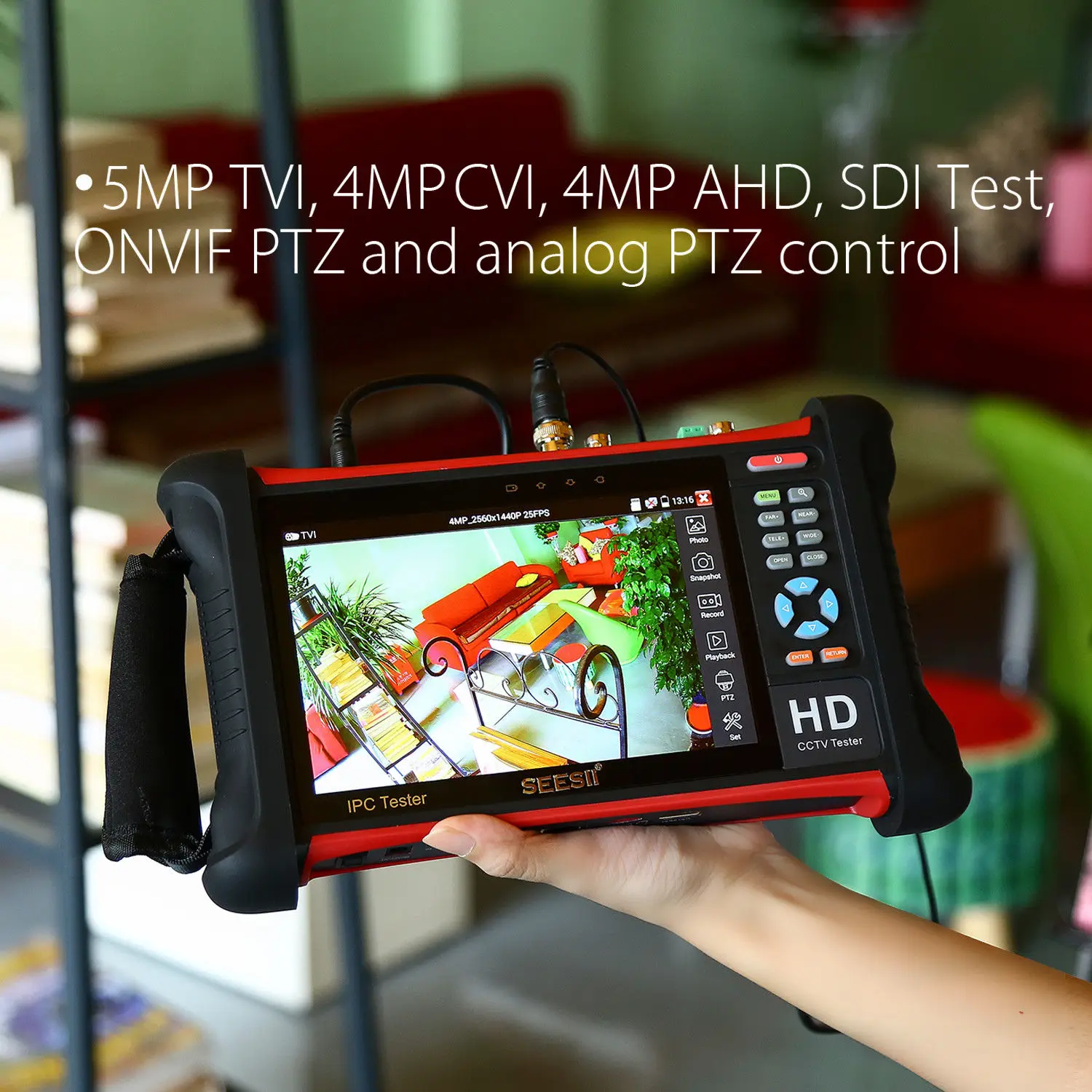 SEESII 7 &quot4 K 1080P IPC камера CCTV Retina Сенсорный экран тестер монитор Wifi TVI CVI AHD SDI CVBS IP