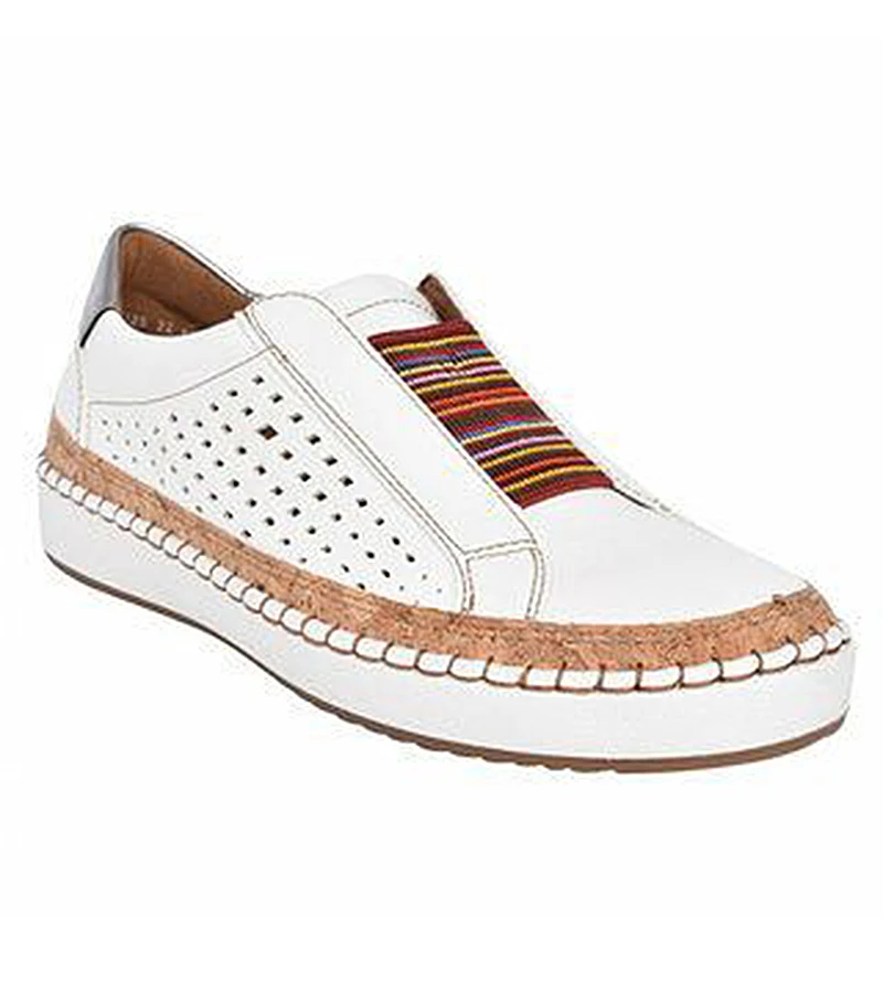 New women flats Breathable Slip On casual shoes women loafers fashion leather platform white sneakers female Plush Size VT245 (16)