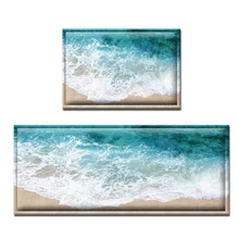 40x60 см/50x80 см/60x90/40x100/40x115 см средиземноморский синий пляжный Приморский фланелевый коврик длинный ковер для ванной комнаты нескользящий коврик для гостиной